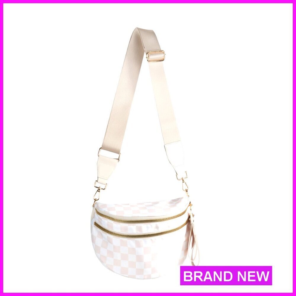 Spacious Nylon Crossbody Bag Bum Bag Adjustable Straps Chic Retro Y2K
